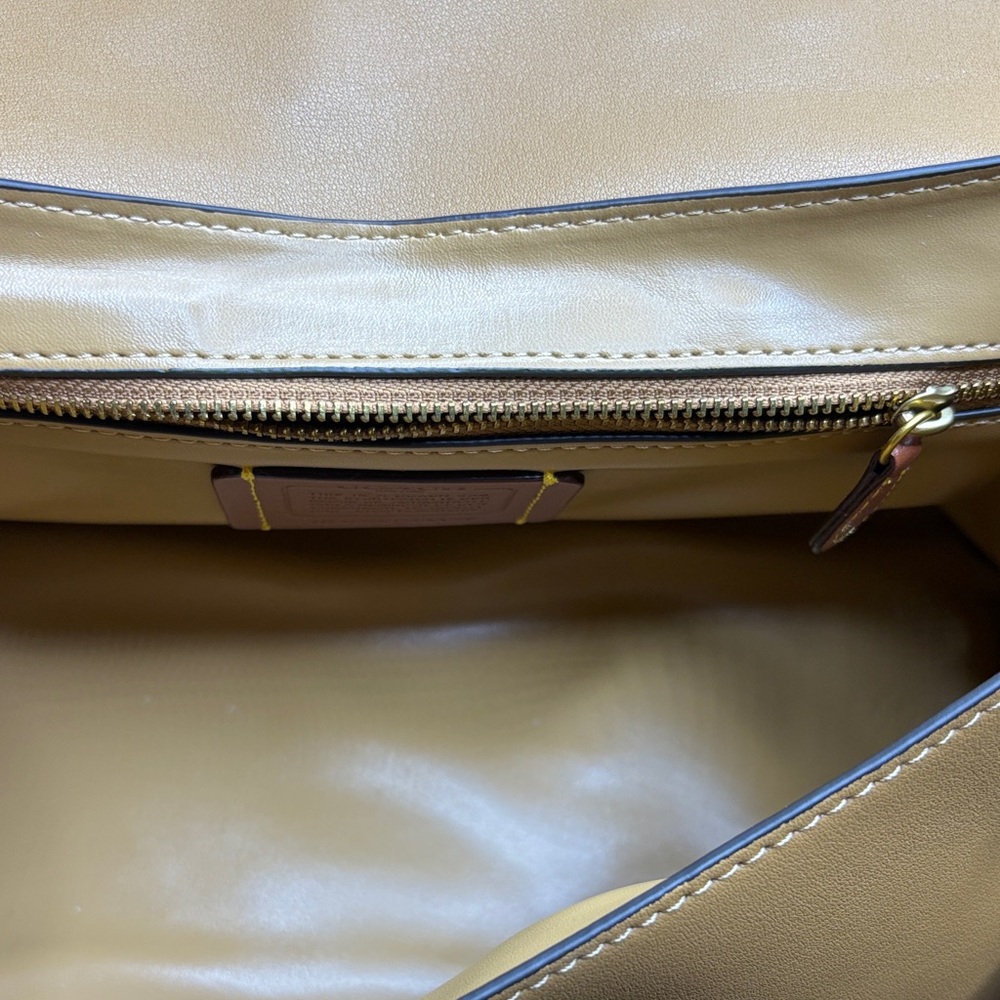 Coach Camel Leather Satchel - Picture 5 of 6